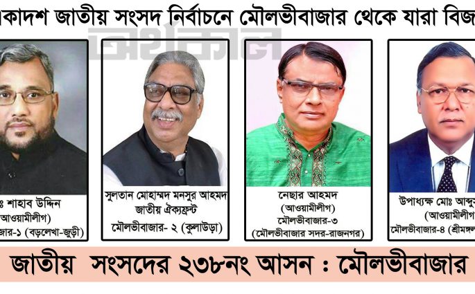 একাদশ জাতীয় সংসদ নির্বাচনে মৌলভীবাজার থেকে যারা বিজয়ী হলেন