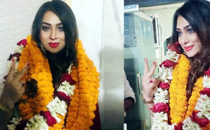 প্রথমবারের মত নির্বাচনে অংশ নিয়ে জয় ছিনিয়ে নিলেন পপি