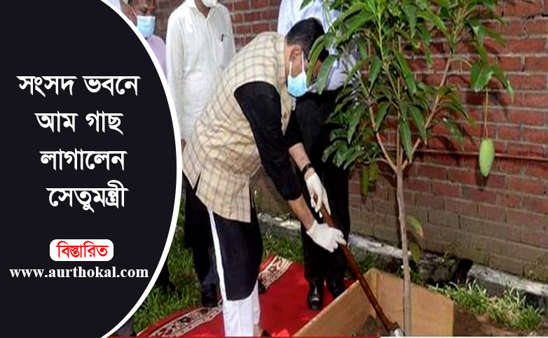 সংসদ ভবনে আম গাছ লাগালেন সেতুমন্ত্রী
