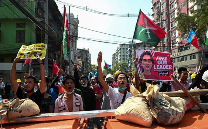 মিয়ানমারে সামরিক অভ্যুত্থানবিরোধী মিছিলে গুলিতে নিহত ১