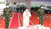 বঙ্গবন্ধুর প্রতিকৃতিতে নেপালের প্রেসিডেন্টের শ্রদ্ধা