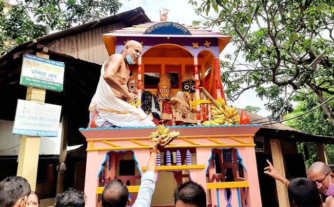 শ্রীমঙ্গলে শুধু নিয়ম রক্ষা করে রথযাত্রা উৎসব সম্পন্ন