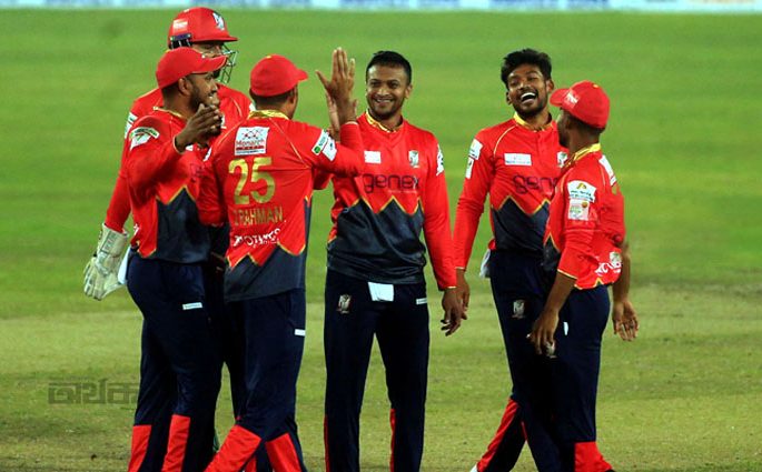 সাকিবের অলরাউন্ড নৈপুণ্যে শীর্ষে বরিশাল