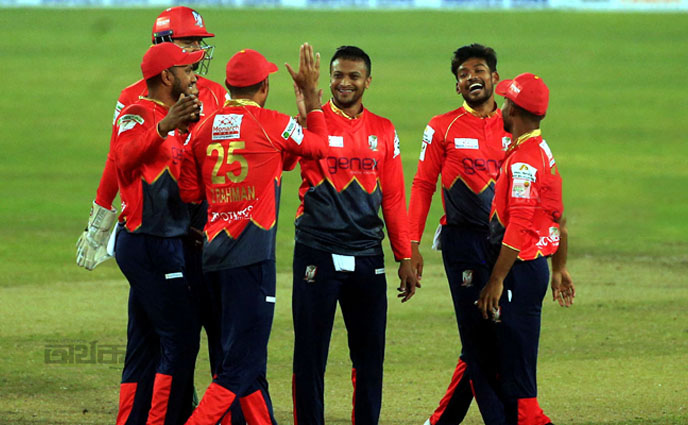 সাকিবের অলরাউন্ড নৈপুণ্যে শীর্ষে বরিশাল