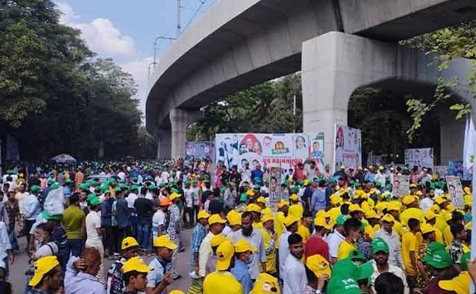 সমাবেশে ঢাবি ছাত্রলীগের সঙ্গে যুবলীগের সংষর্ষ, আহত ১০