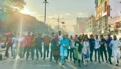 হরতালের সমর্থনে ফকিরাপুলে ছাত্রদলের বিক্ষোভ মিছিল