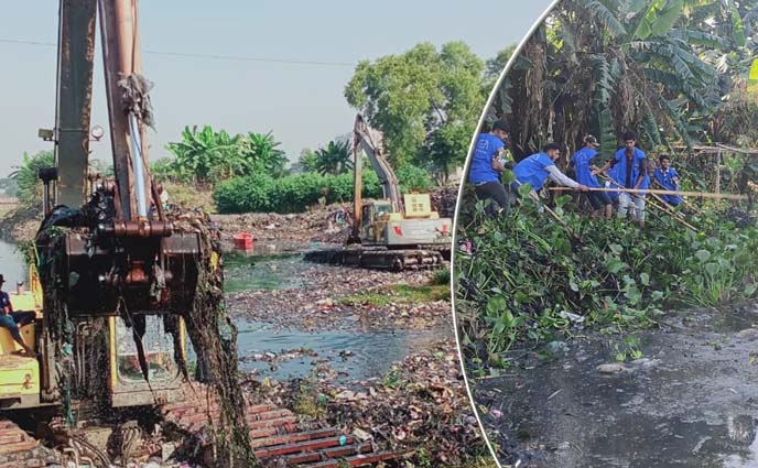 কিউলেক্স মশা মারতে একযোগে খাল-জলাশয় পরিষ্কারে নামল ডিএনসিসি