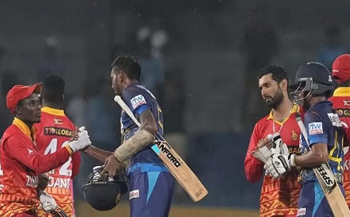 রোমাঞ্চকর জয়ে জিম্বাবুয়ের বিপক্ষে সিরিজে এগিয়ে গেল শ্রীলংকা
