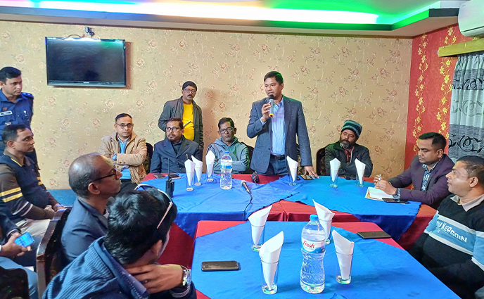শ্রীমঙ্গল থানার নবাগত অফিসার ইনচার্জ (ওসি) সাথে  সাংবাদিকদের মতবিনিময়।