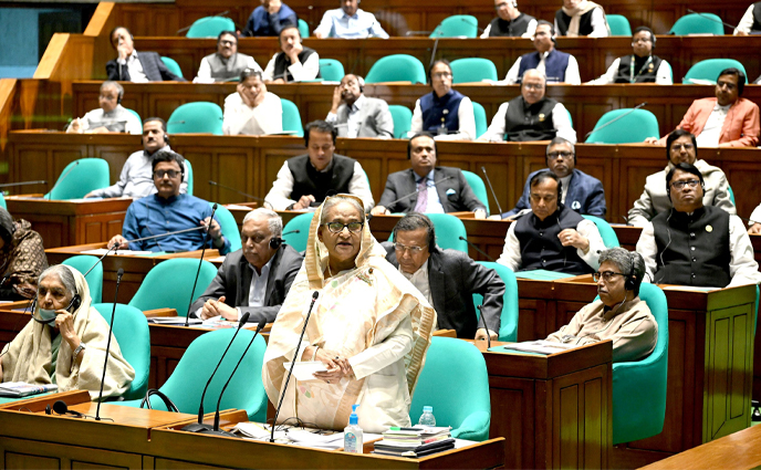 বিদেশীদের কাছে নালিশ করে  কোনো লাভ হবে না : সংসদে প্রধানমন্ত্রী