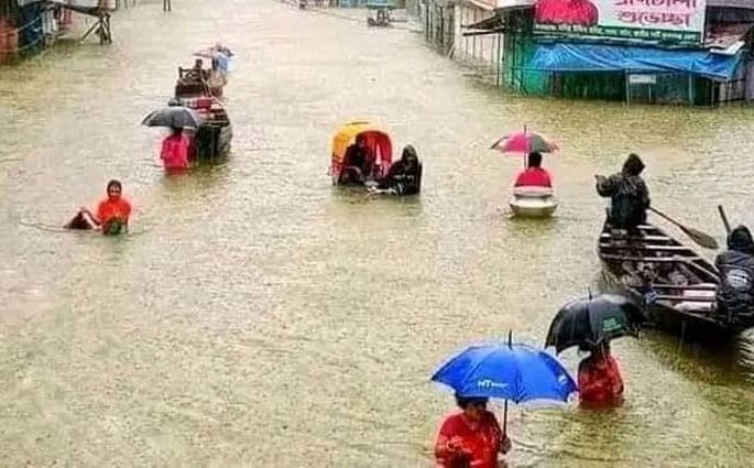 সিলেটে সাড়ে ৮ লাখ মানুষ পানিবন্দি, খোলা হয়েছে ৬৫৬ আশ্রয়কেন্দ্র