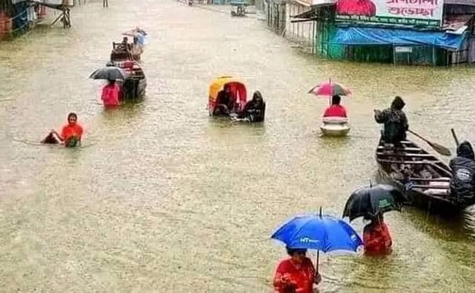 সিলেটে সাড়ে ৮ লাখ মানুষ পানিবন্দি, খোলা হয়েছে ৬৫৬ আশ্রয়কেন্দ্র