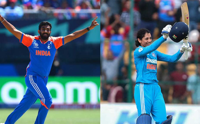 প্রথমবার আইসিসির মাস সেরা বুমরাহ ও মান্ধানা
