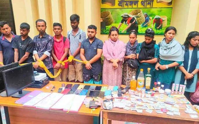শ্রীমঙ্গলে যৌথ বাহিনীর অভিযানে পতিতাসহ আটক ২১