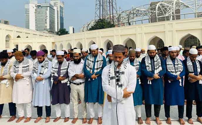 হামাস প্রধানের মৃত্যুতে বায়তুল মোকাররমে গায়েবানা জানাজা