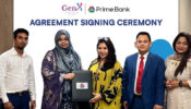 প্রাইম ব্যাংক ও জেনএক্স হেলথের মধ্যে চুক্তি স্বাক্ষর