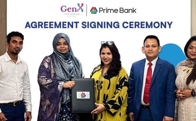 প্রাইম ব্যাংক ও জেনএক্স হেলথের মধ্যে চুক্তি স্বাক্ষর